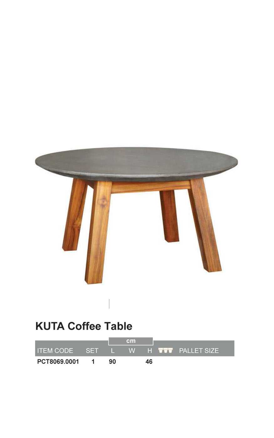 KUTA TABLE SET ROSA PLANTERS VIETNAM CO LTD