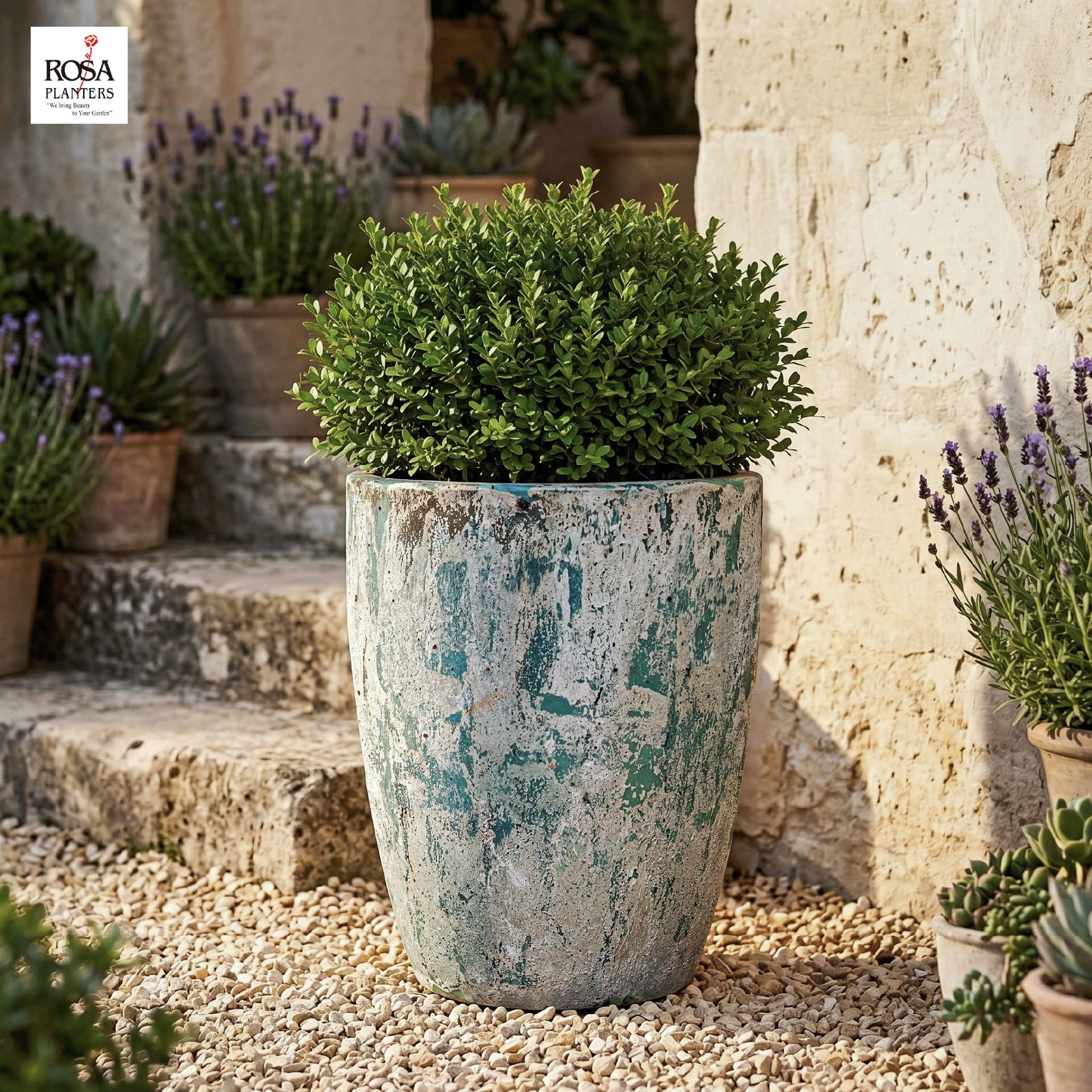 Handcrafted vintage glazed ceramic planter factory direct Vietnam